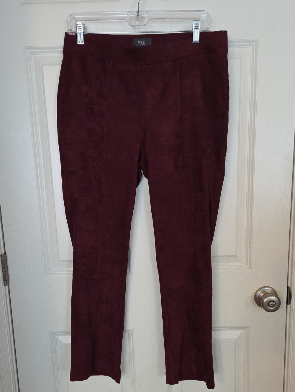 NYDJ Women's Wine Faux Suede Pants